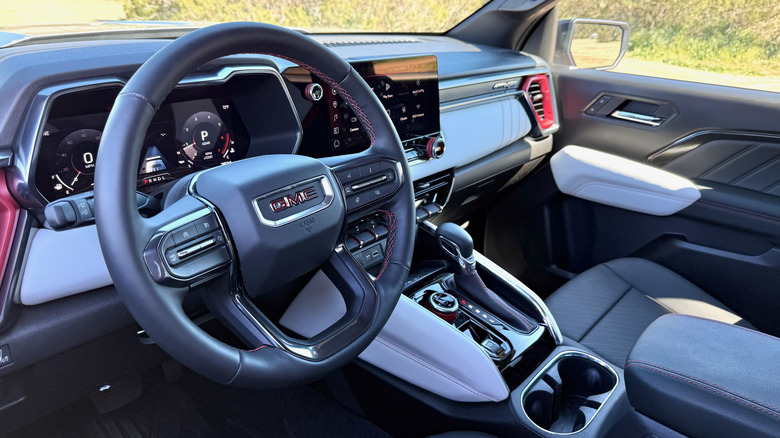 2026 GMC Canyon AT4X steering wheel and dashboard