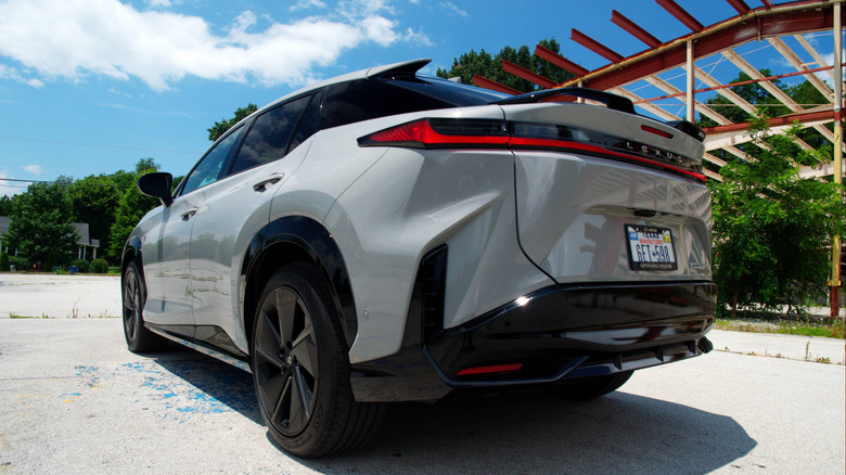 2026 Lexus RZ angled left rear three-quarter view