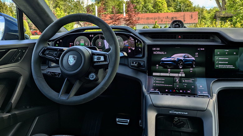 2026 Porsche Cayenne Coupe Electric dashboard.