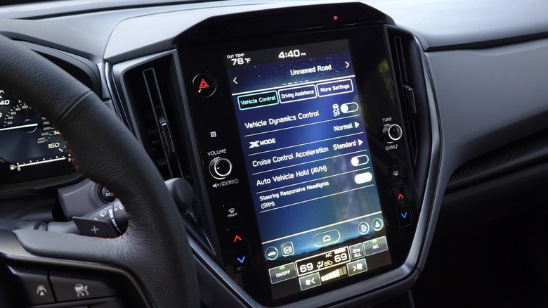2026 Subaru Crosstrek Hybrid touchscreen detail