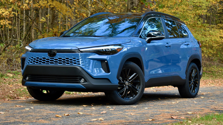 2026 Toyota Corolla Cross Hybrid front three quarter view.