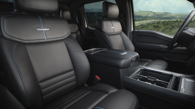 The 2027 Ford Super Duty Platinum interior.
