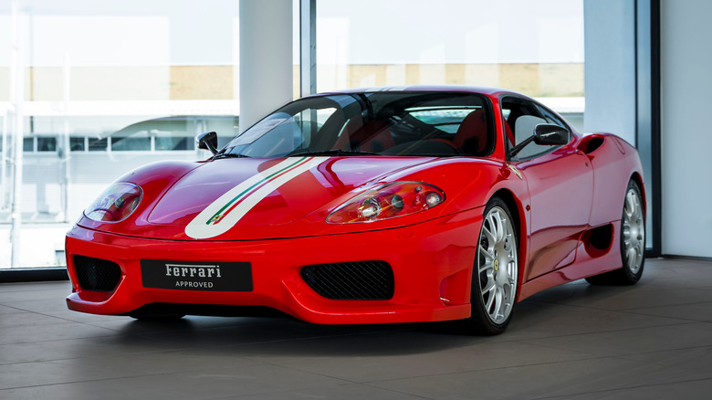 Ferrari 360 Challenge Stradale in a showroom