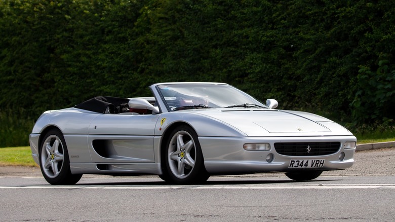 Silver Ferrari F355 Spider