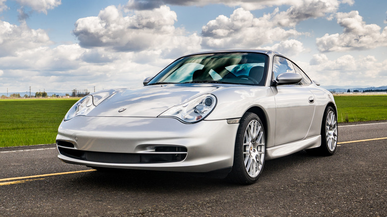 Porsche 911 996 on a rural road
