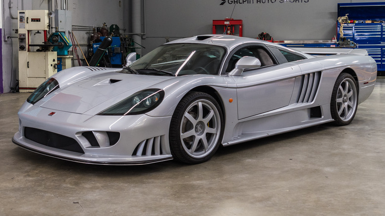 Saleen S7 in a workshop