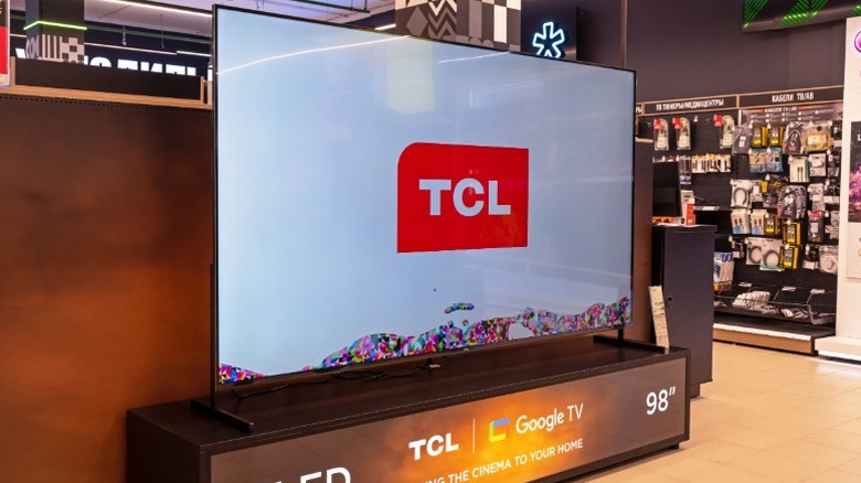 Television in a store with the TCL branding