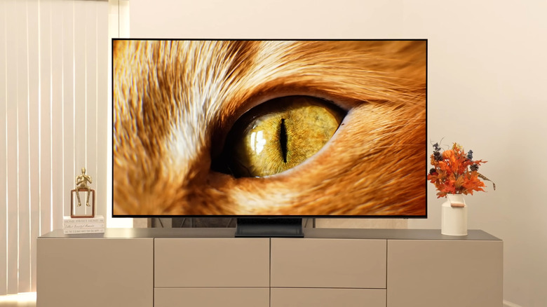 A Samsung S90D OLED TV being tested