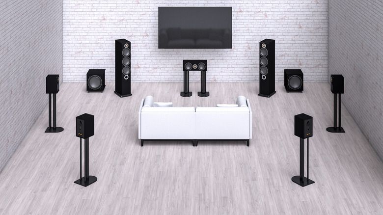 7.2 channel surround sound speaker layout