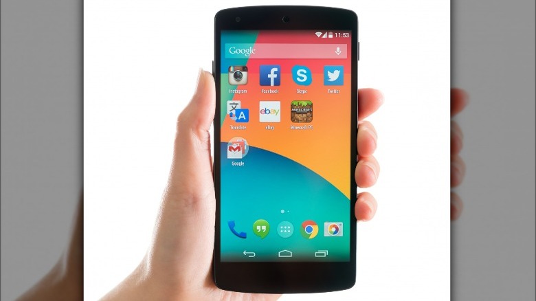Google Nexus 5 held in hand