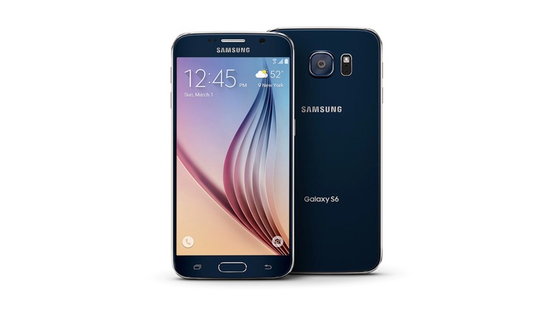 The back and front of a Samsung Galaxy S6