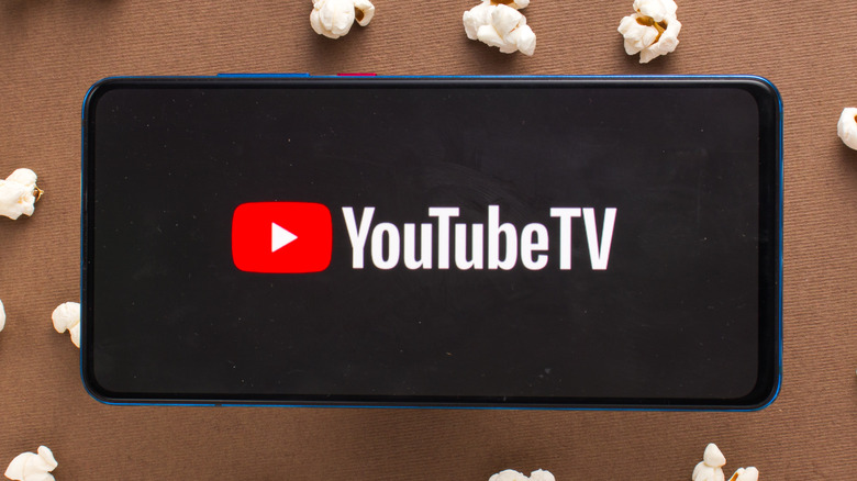 youtube tv logo on phone