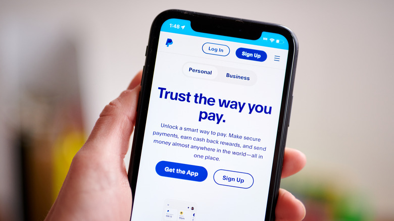 PayPal on a phone