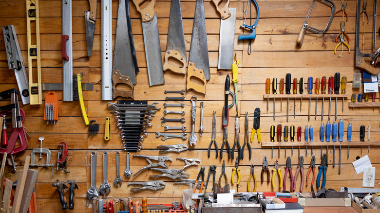 Tools on a wall