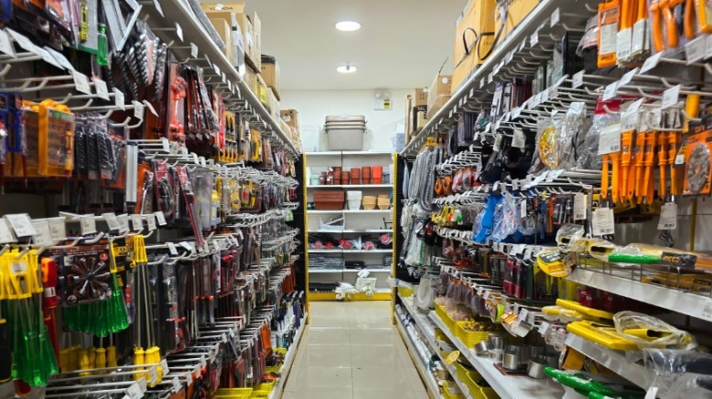 Stocked tool aisle