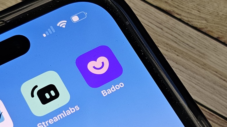 iPhone with Badoo installed 