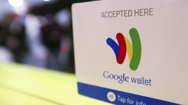 Google Wallet accept here sign