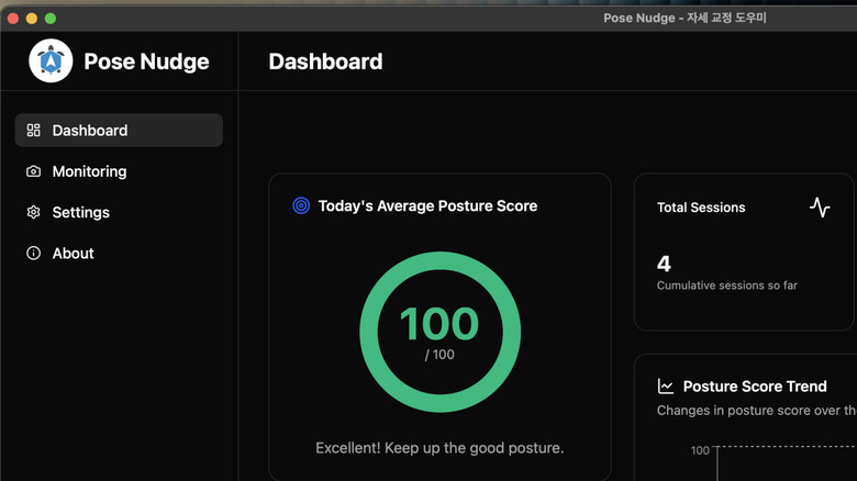 Running Pose Nudge on Mac.