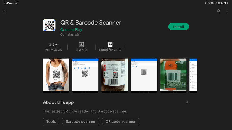 qr scanner in google play