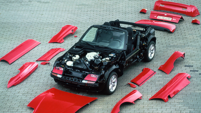 Red 1990 BMW Z1
