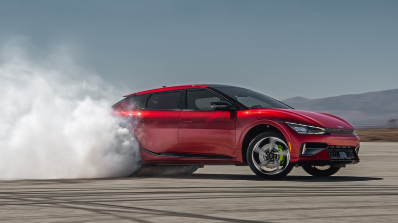 kia EV6 burnout