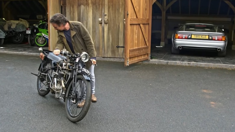 Richard Hammond with Sunbeam garage