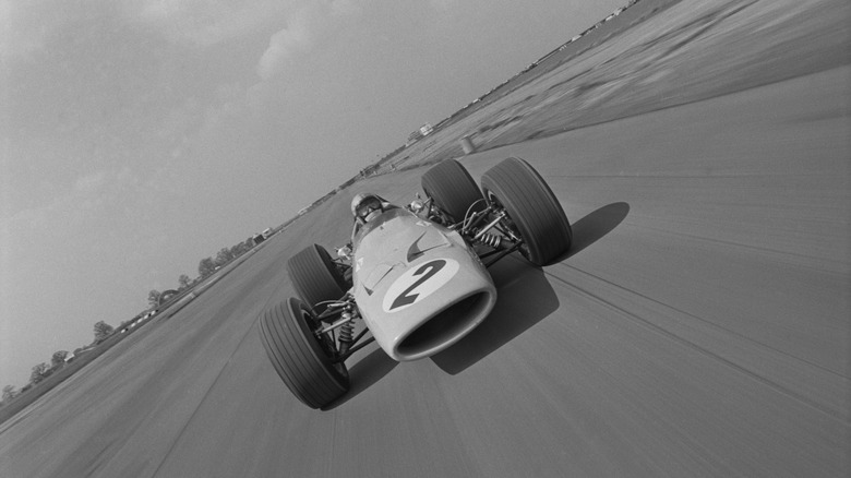 Bruce McLaren racing in 1968