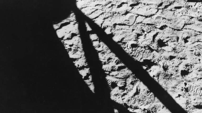 shadow of lunar module Eagle