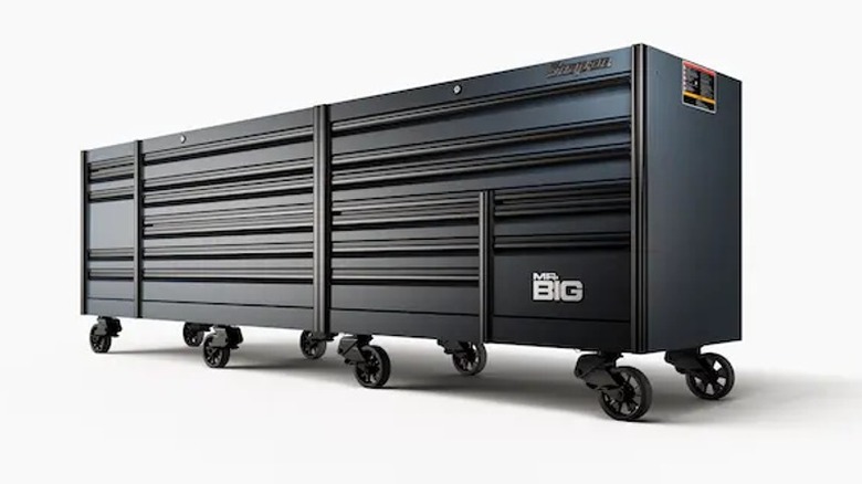 Snap-on 144-inch 22-Drawer Four-Bank EPIQ Series Roll Cab with PowerDrawer (Titanium Trim)