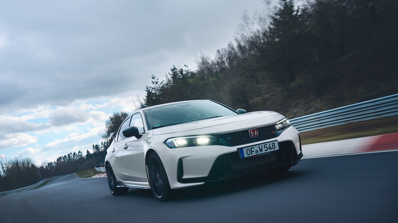 2023 Honda Civic Type R driving at Nurburgring