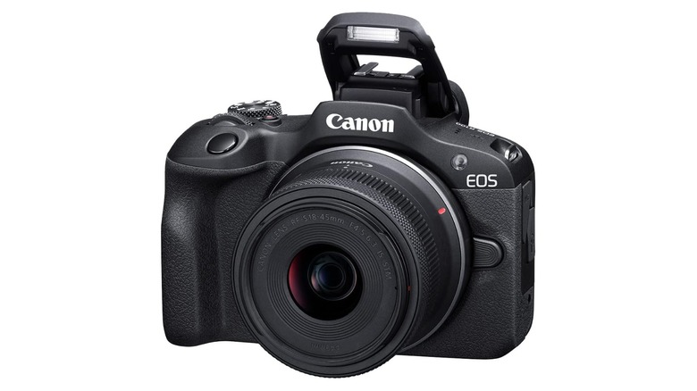 Canon EOS R100 with an included kit lens