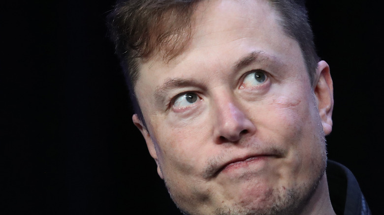 Close up on Elon Musk 