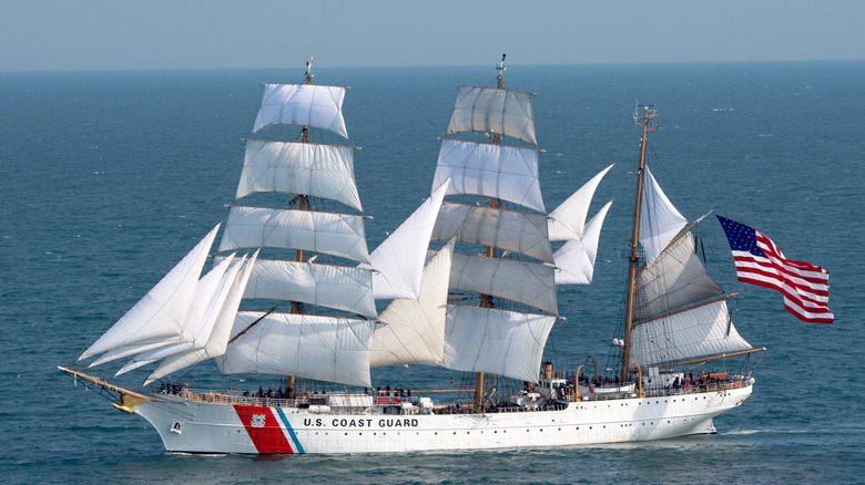 US Coast Guard Cutter Eagle at sea