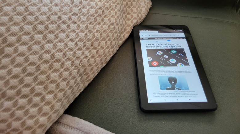 Amazon Fire 7 couch