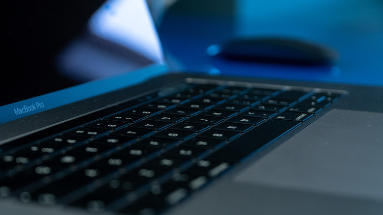 Close up of MacBook Pro butterfly keyboard