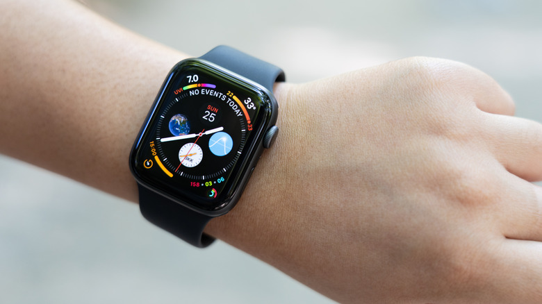 apple watch on a woman's wrist