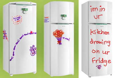 dry-erase fridge