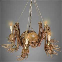 spooky arachni-labra chandelier for halloween