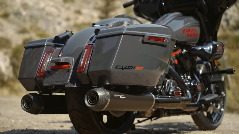 Rear view of Harley-Davidson motorcycle