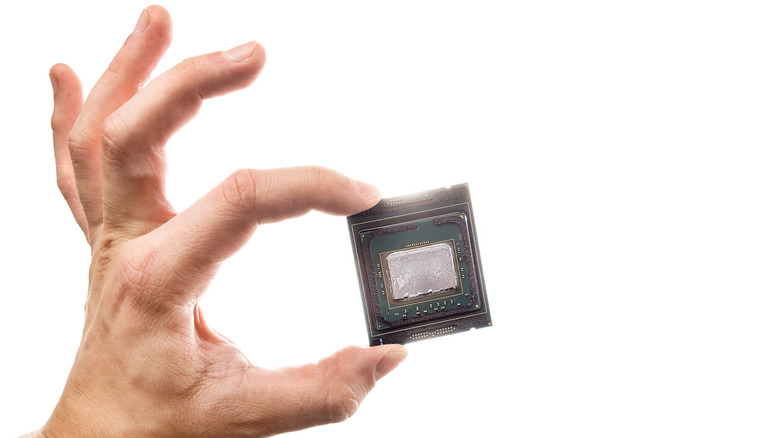 Processor with its integrated heat spreader removed
