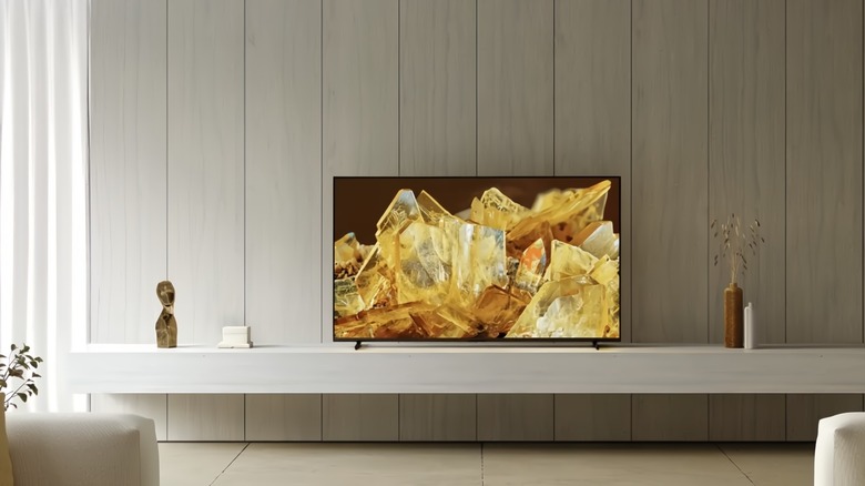 A Sony BRAVIA XR 65 Inch LED 4K TV in a living room.