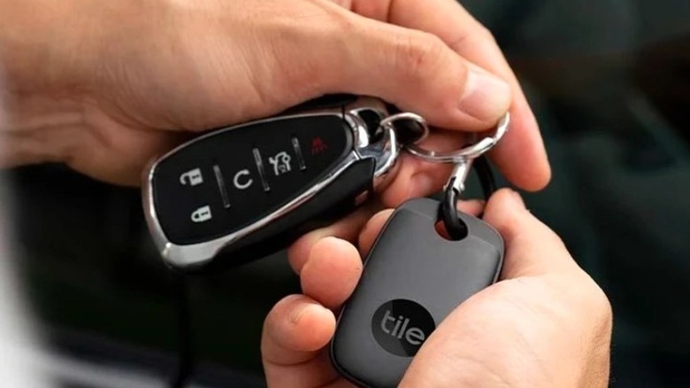 tile tracker on car key