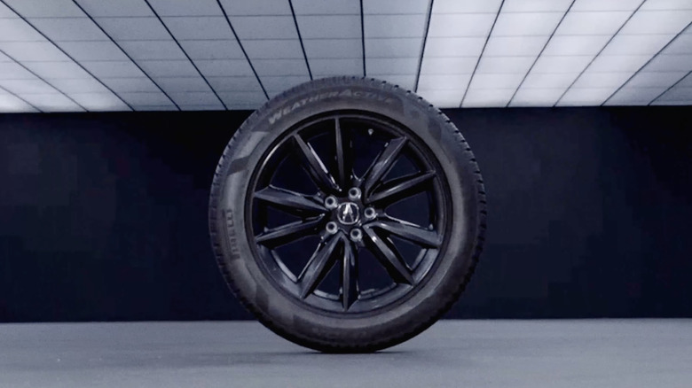 Screengrab from pirelli weather active line launch clip