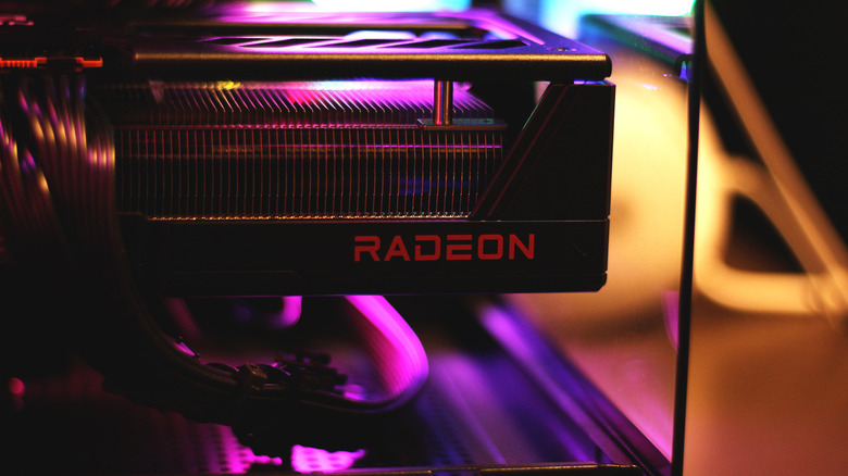 Radeon branding on an AMD graphics card