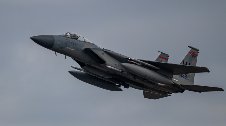 Boeing F-15E Strike Eagle flying