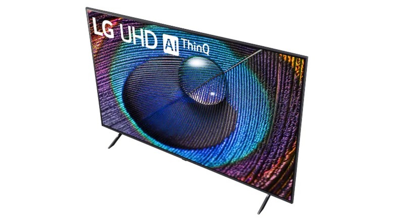LG UR9000 TV on a white background