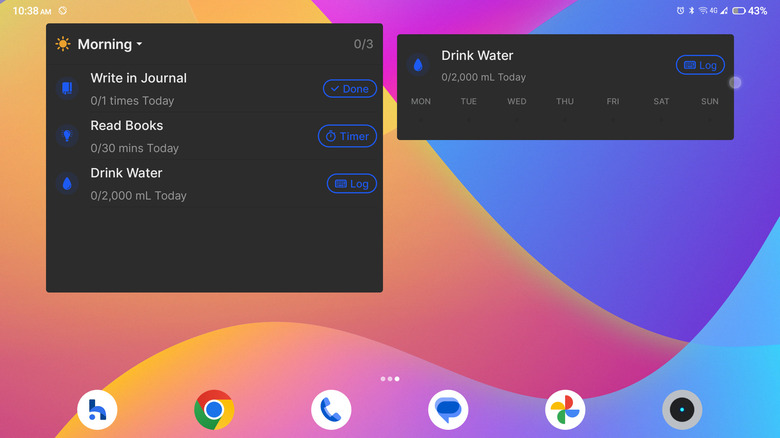 habitify android widgets
