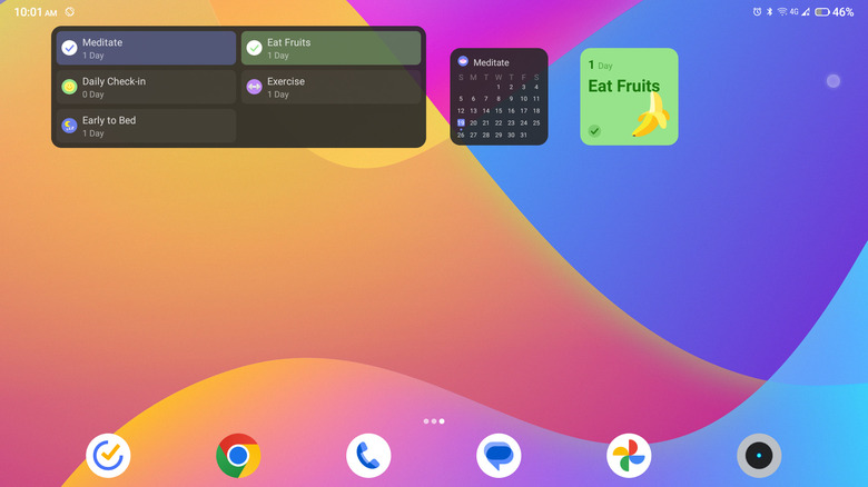ticktick android widgets for habits