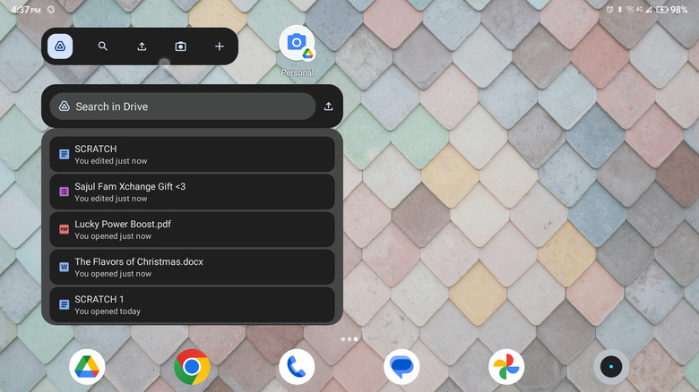google drive android widgets