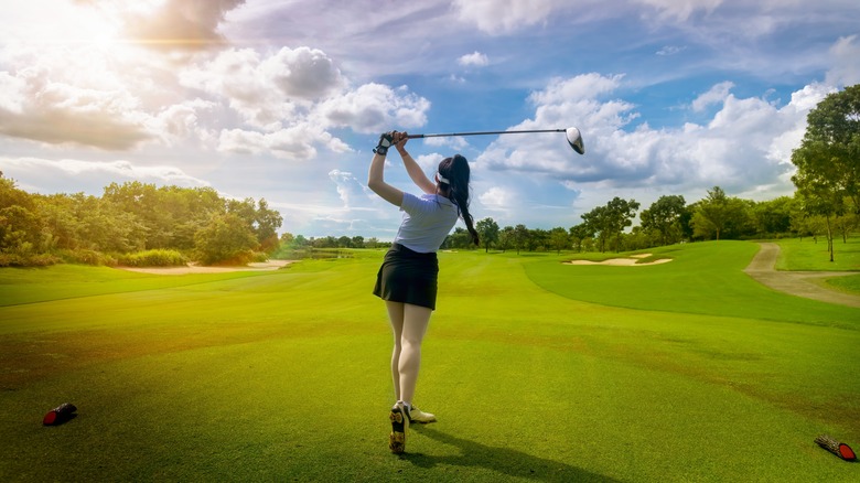 golfer wearing watch